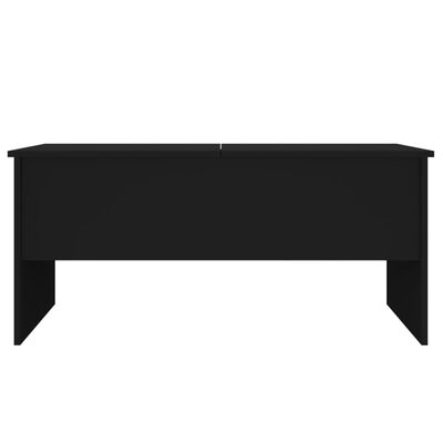 vidaXL Table basse noir 102x50,5x46,5 cm bois d'ingénierie