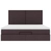 VidaXL Cadre de lit ottoman avec matelas marron fonc&eacute; 180x200 cm tissu
