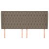 vidaXL T&ecirc;te de lit avec oreilles Taupe 183x23x118/128 cm Tissu