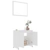 vidaXL Ensemble de meubles de salle de bain Blanc Bois d'ingénierie