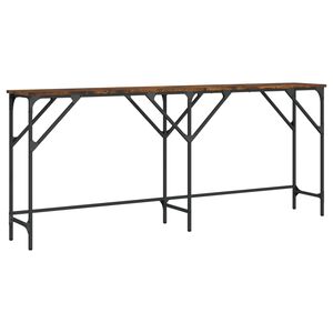 vidaXL Table console ch&ecirc;ne fum&eacute; 180x29x75 cm bois d'ing&eacute;nierie