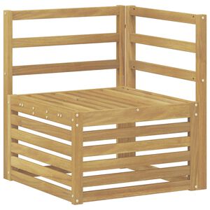 vidaXL Canap&eacute; d'angle ext&eacute;rieur Bois d'Acacia Massif Blanc