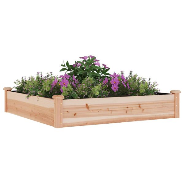 vidaXL Lit sur&eacute;lev&eacute; de jardin doublure 120x120x25 cm bois massif sapin