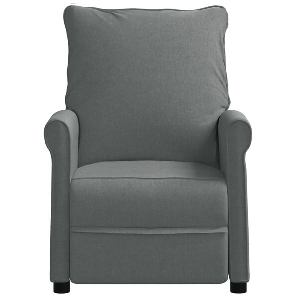 vidaXL Fauteuil inclinable Gris fonc&eacute; Tissu