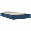 vidaXL Cadre de lit ottoman sans matelas bleu 120x190 cm tissu