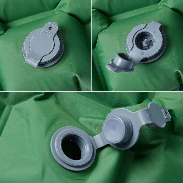 vidaXL Matelas de camping gonflable 1 personne vert 190x58x6 cm