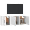 vidaXL Ensemble de meubles TV 2 pcs blanc brillant bois d'ingénierie