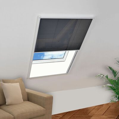 vidaXL Moustiquaire plissée pour fenêtre Aluminium 60 x 80 cm