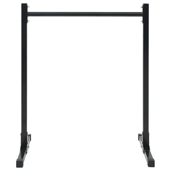 vidaXL Station de dips 2 pcs Noir 55 x 90 x 104.5 cm