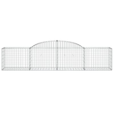 vidaXL Paniers à gabions arqués 9 pcs 300x50x60/80 cm fer galvanisé