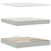vidaXL Cadre de lit ottoman avec matelas gris clair 200x200 cm velours