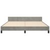 vidaXL Cadre de lit sans matelas gris clair velours