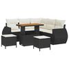 vidaXL Ensemble de canap&eacute; de jardin 8 pc Noir polyrotin