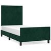 vidaXL Cadre de lit sans matelas vert fonc&eacute; 80x200 cm velours