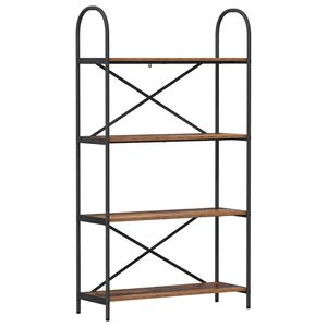vidaXL &Eacute;tag&egrave;re 4 niveaux 80 x 30 x 146 cm Bois d'ing&eacute;nierie