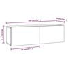 vidaXL Meubles TV muraux 2pcs ch&ecirc;ne sonoma 100x30x30cm bois ing&eacute;nierie