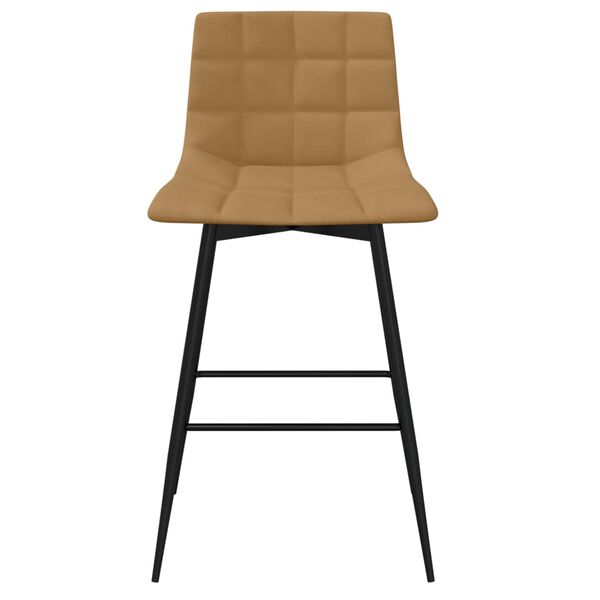 vidaXL Tabouret de bar Marron Velours