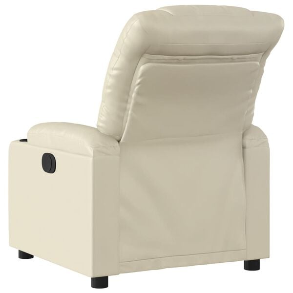 vidaXL Fauteuil inclinable Crème Similicuir