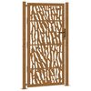 vidaXL Portail de jardin 100x175 cm en acier patin&eacute; avec motif de traces