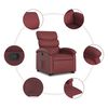 vidaXL Fauteuil inclinable Rouge bordeaux Similicuir