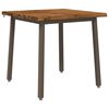 vidaXL 80 x 80 x 75 cm Bois d'Acacia Massif Naturel et caf&eacute; Carr&eacute;