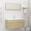 vidaXL Ensemble de meubles de salle de bain Ch&ecirc;ne sonoma Agglom&eacute;r&eacute;