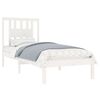 vidaXL Cadre de lit sans matelas blanc bois massif 90x200 cm