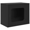 vidaXL Maison pour chat Noir 51 x 30 x 42,5 cm Bois d'ing&eacute;nierie