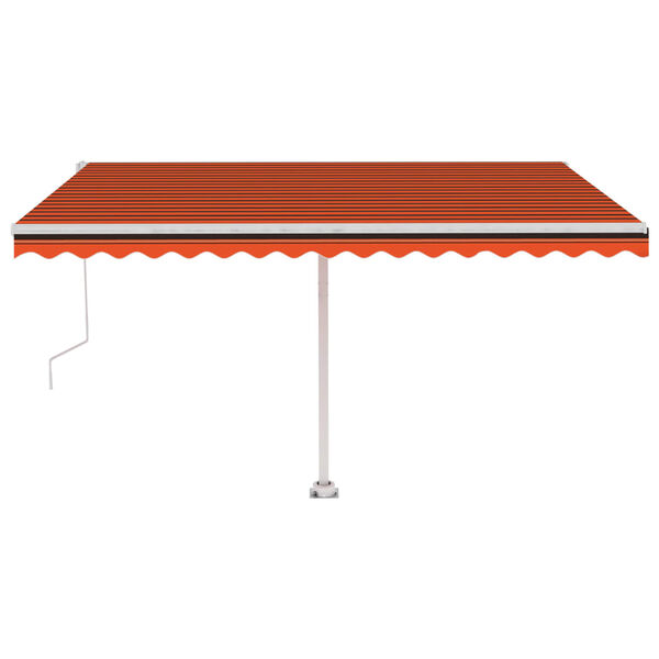 vidaXL Auvent automatique sur pied 400x350 cm Orange/marron