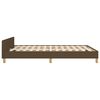 vidaXL Cadre de lit sans matelas marron fonc&eacute; 140x200 cm tissu