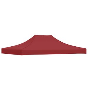 vidaXL Toit de tente de r&eacute;ception 4x3 m Bordeaux 270 g/m&sup2;