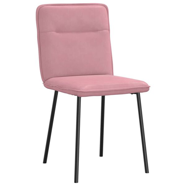 vidaXL Chaises &agrave; manger lot de 6 rose velours