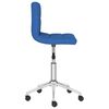 vidaXL Chaise pivotante de salle &agrave; manger Bleu Tissu