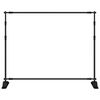 vidaXL Supports de toile de fond 2 pcs noir 254x243 cm acier