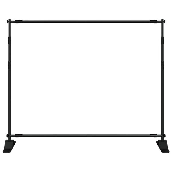 vidaXL Supports de toile de fond 2 pcs noir 254x243 cm acier