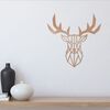 Homemania D&eacute;coration murale Cerf 51x51 cm Acier Cuivre