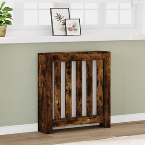 vidaXL Cache-radiateur ch&ecirc;ne fum&eacute; 78x20x82 cm bois d'ing&eacute;nierie