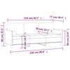 vidaXL Canap&eacute; 3 places oreillers et coussins Gris fonc&eacute; 210 cm Velours