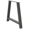 vidaXL Pieds de table à manger en forme de A 2 pièces Anthracite 100 x (72-73) cm Acier
