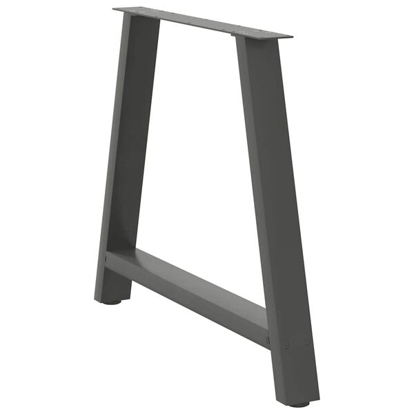 vidaXL Pieds de table à manger en forme de A 2 pièces Anthracite 100 x (72-73) cm Acier