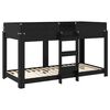 vidaXL Lit Superpos&eacute; pour Enfants avec matelas Ch&ecirc;ne noir 100 x 200 cm