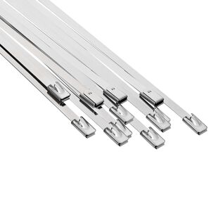 vidaXL Attache de c&acirc;ble 12 pc 4,6 x 600 mm Argent&eacute;