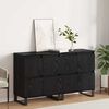 vidaXL Buffet 2 pcs Ch&ecirc;ne noir 60 x 35 x 70 cm