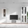 vidaXL Ensemble meuble TV FLORIN Blanc brillant Bois d'ing&eacute;nierie