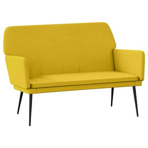 vidaXL Banc Jaune 108x79x79 cm Velours