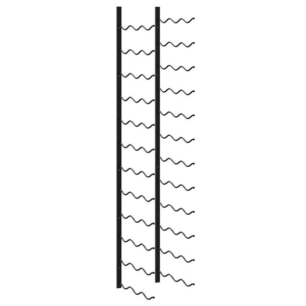 vidaXL Casiers &agrave; bouteilles muraux pour 72 bouteilles 2 pcs Noir Fer