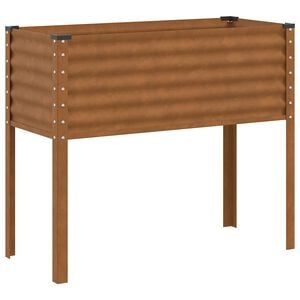 vidaXL Jardini&egrave;re de jardin 100 x 45 x 90 cm Acier patin&eacute;
