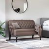 vidaXL Banc Chesterfield Marron 119,5 x 64,5 x 75 cm Cuir synth&eacute;tique