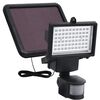 vidaXL Projecteur &agrave; LED solaire de jardin avec capteur noir