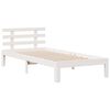vidaXL Lit biblioth&egrave;que sans matelas blanc 90x190cm bois de pin massif